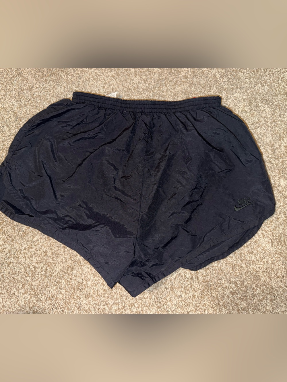 VINTAGE Nike Shorts Womens Size XS Black Pull On Running Lined Monochrome